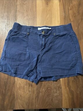 SonomaWomen's Navy Blue Linen Casual Shorts Sz 10